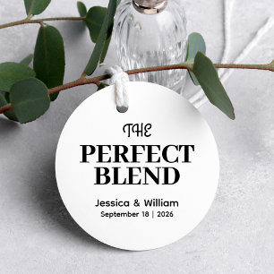 The Perfect Blend Coffee   Custom Names Wedding Favour Tags