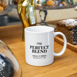 The Perfect Blend Coffee Custom Names Wedding Mug