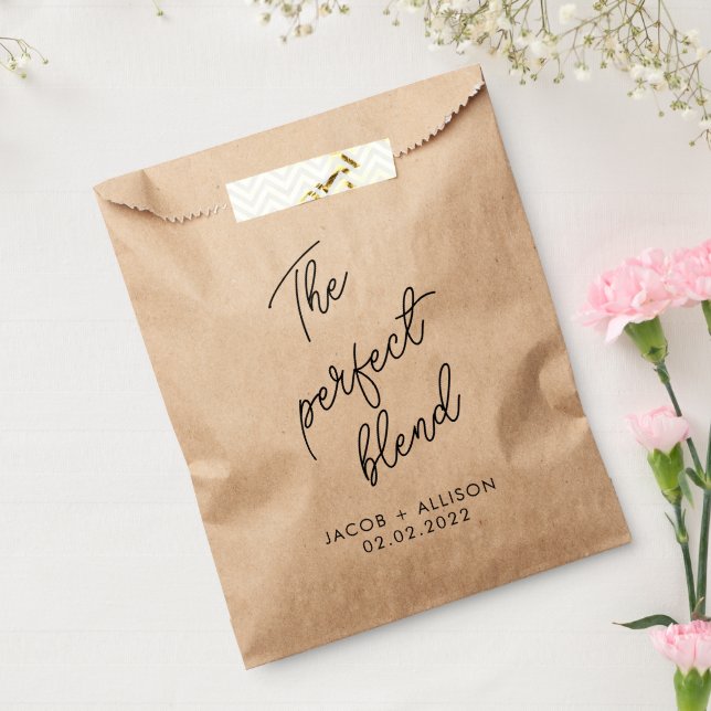 the perfect blend coffee lover wedding favour coff bags (Sealed)