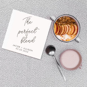 the perfect blend coffee lover wedding favour coff napkin