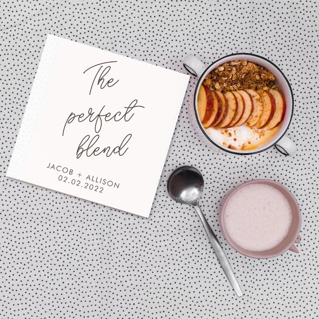 the perfect blend coffee lover wedding favour coff napkin (Creator Uploaded)