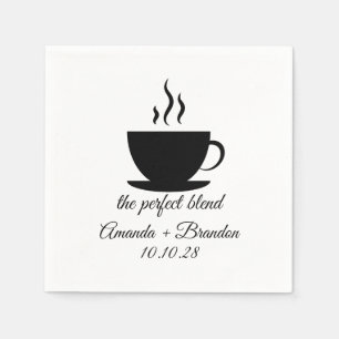 The Perfect Blend Coffee lovers Wedding Napkin