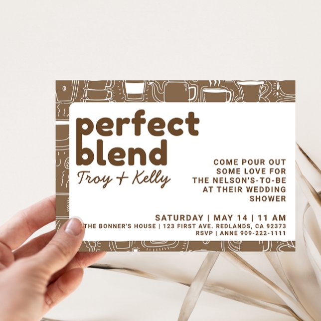 The Perfect Blend Coffee Shower Invitation (Creator Uploaded)