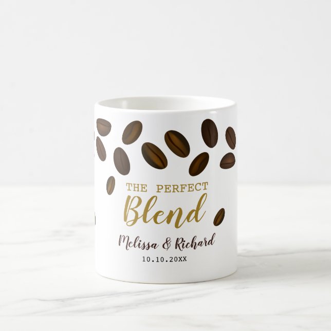The Perfect Blend Coffee Wedding Bride And Groom Mug (Center)