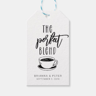 The Perfect Blend Coffee Wedding Favour Gift Tags