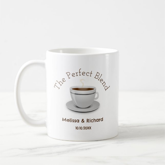 The Perfect Blend Coffee Wedding Favours Coffee Mug (Left)