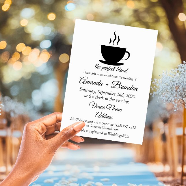 The Perfect Blend Coffee Wedding Invitation (The Perfect Blend Coffee Wedding Invitation)