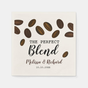 The Perfect Blend Coffee Wedding Napkin