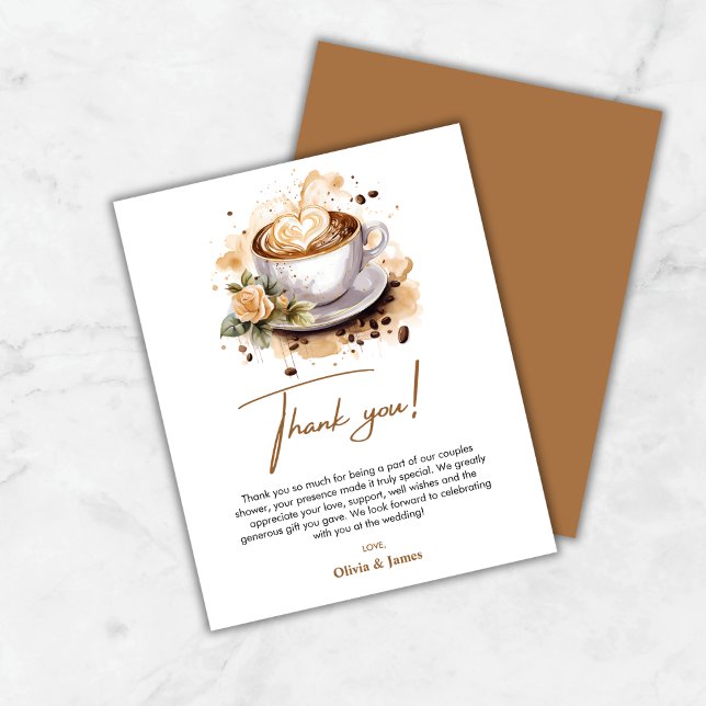The Perfect Blend Couples Shower Thank You Card (Budget The Perfect Blend Coffee Couples Shower Thank You Card )