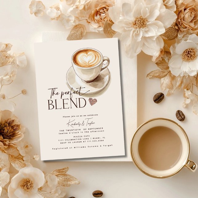 The Perfect Blend Couples Wedding Bridal Shower Invitation (Creator Uploaded)