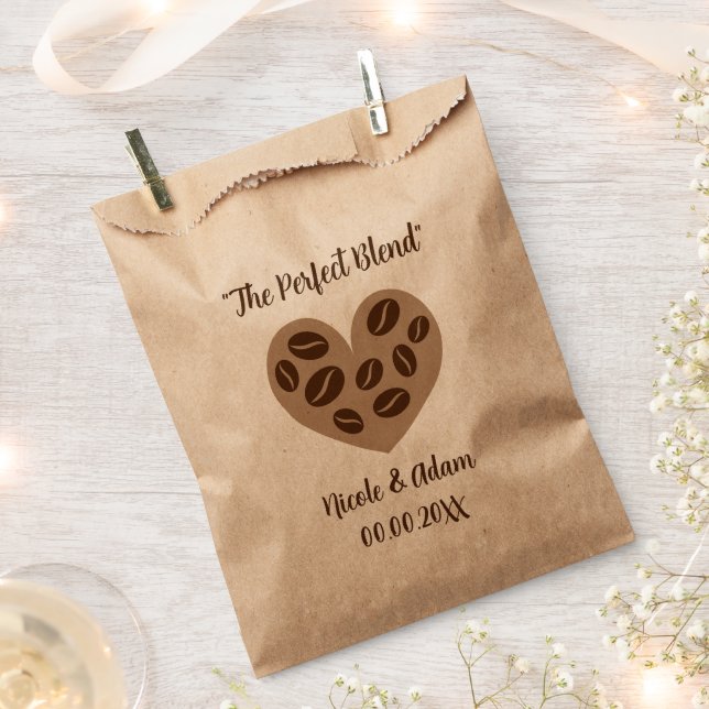 The Perfect Blend custom brown wedding favour bags (Clipped)