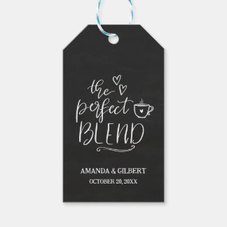 The Perfect Blend Cute Script Chalkboard Wedding Gift Tags
