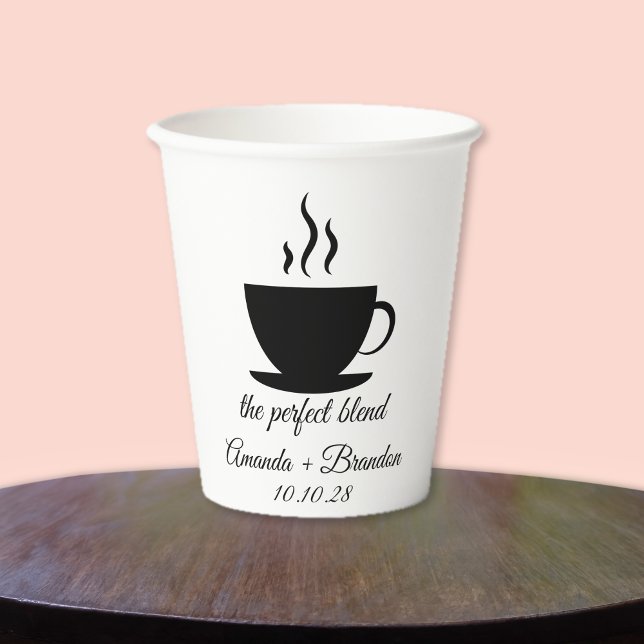 The Perfect Blend Hot Coffee Wedding Paper cup (The Perfect Blend Hot Coffee Wedding Paper cup
)