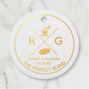 The Perfect Blend Modern Coffee Wedding Favour Tags