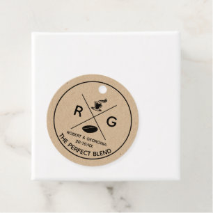 The Perfect Blend Modern Coffee Wedding Favour Tags
