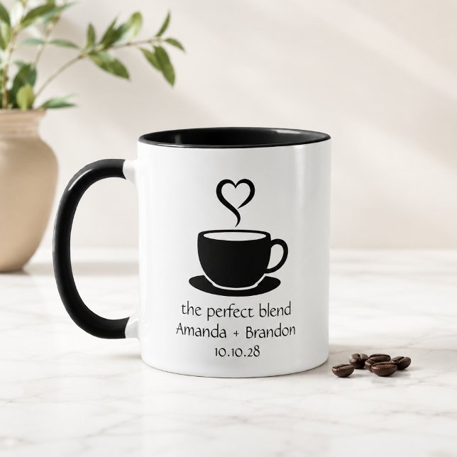The Perfect Blend Monochrome Cup Heart Wedding (Creator Uploaded)