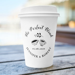 The Perfect Blend Monogram Wedding Paper Cup Set