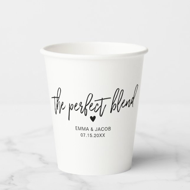 The Perfect Blend, Tea or Coffee Paper Cups (Front)