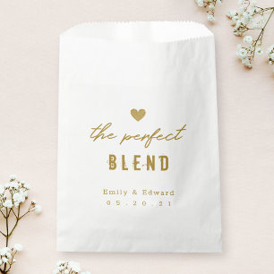 The Perfect Blend Wedding Bridal Shower Coffee Tea Favour Bags