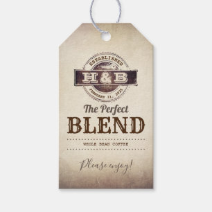 The Perfect Blend Wedding Coffee Favours Gift Tags