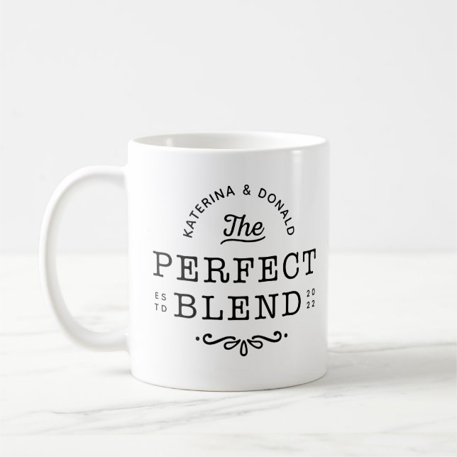 The Perfect Blend Wedding  Coffee Mug (Left)