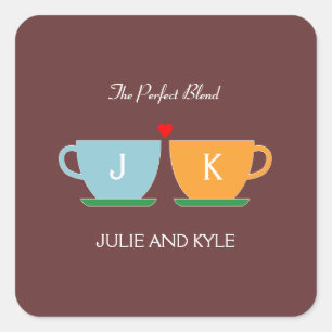 The Perfect Blend Wedding Favour Sticker/ Envelope Square Sticker