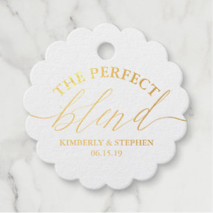 The Perfect Blend Wedding Gold Foil Favour Tags