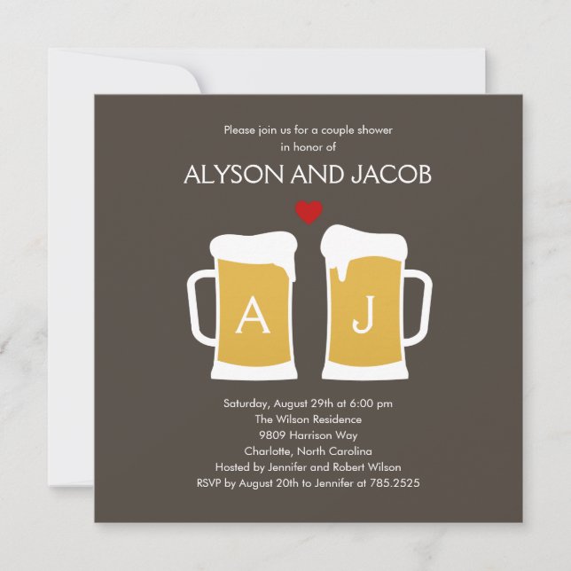 The Perfect Brew Engagement or Wedding Shower Invitation (Front)