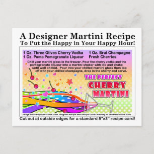 The Perfect Cherry Martini Recipe Postcard