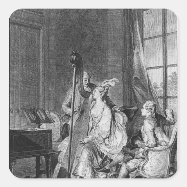 The perfect chord square sticker (Front)