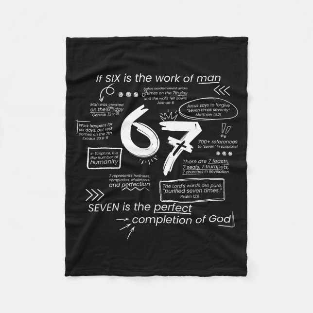 The Perfect Completion Of God 67 Meme Christian Bi Fleece Blanket (Front)