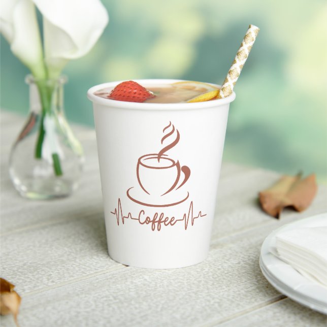 The Perfect Custom Branded Coffee or Tea Paper Cup (Insitu)