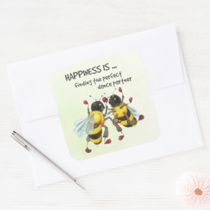 The perfect dance partner square sticker