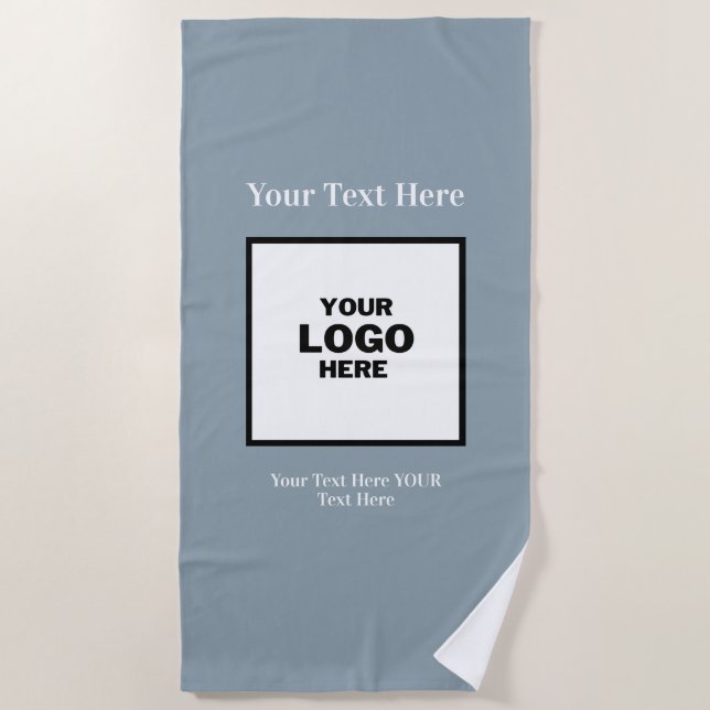 The Perfect logo blue Beach Towel (Front)