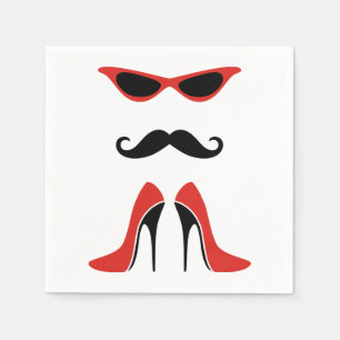 The Perfect Look in Black & Red + your idea Napkin