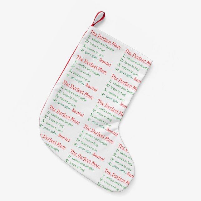 The Perfect Man-christmas stocking (Front (Hanging))