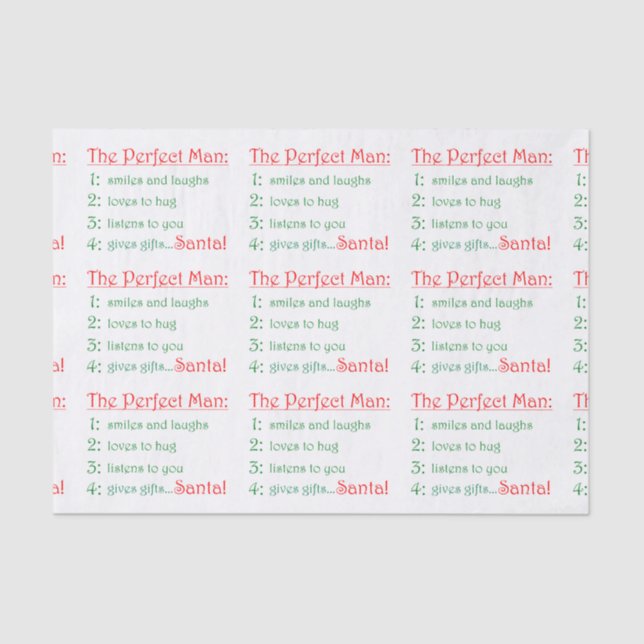 The Perfect Man-tissue paper (Front)