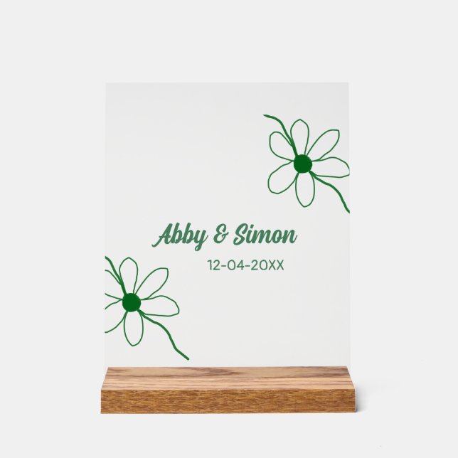 The perfect match add couple name date texture yea acrylic sign (Front)