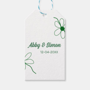 The perfect match add couple name date texture yea gift tags