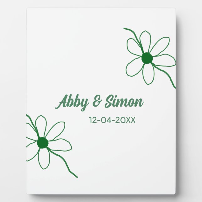 The perfect match add couple name date texture yea plaque (Front)
