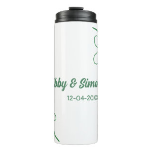 The perfect match add couple name date texture yea thermal tumbler