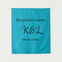 The perfect match couple name letter date blue sim