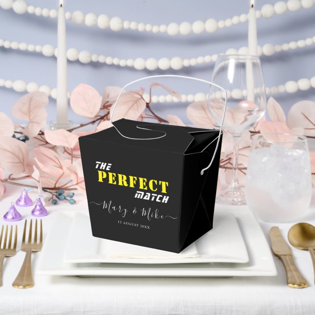The PERFECT Match -  Large Take Out Favour Box (Wedding)