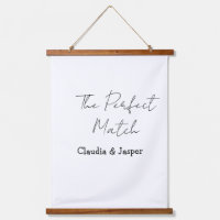 The perfect match name simple couple wedding