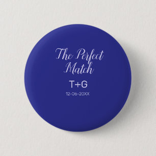 The perfect match royal blue luxury add couple nam 6 cm round badge