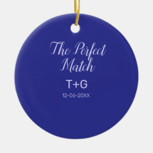 The perfect match royal blue luxury add couple nam ceramic tree decoration