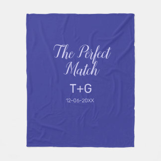 The perfect match royal blue luxury add couple nam fleece blanket