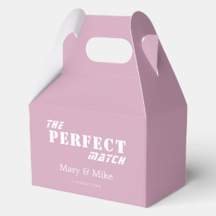 The PERFECT Match Solid Dusty Rose Gable Favour Box