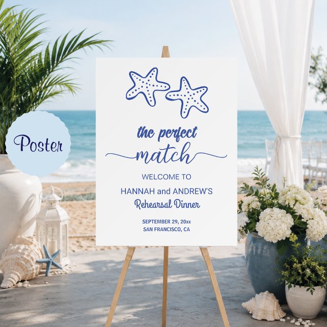 The Perfect Match Starfish Rehearsal Dinner Poster (Creator Uploaded)