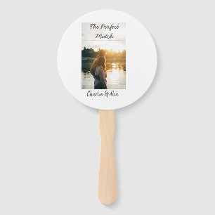 The perfect match wedding couple photo modern add hand fan